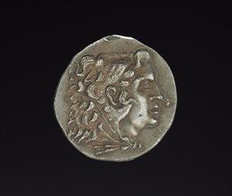 Indo-Greek Coin, c. 200-1 BC. Afghanistan, Bactria, c. 2nd-1st century BC. Silver; diameter: 3.2 x