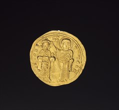 Histamenon of Romanus III, 1028-1034. Byzantium, 11th century. Gold; diameter: 2.4 cm (15/16 in.).
