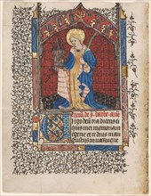 Leaf from a Book of Hours: St. Barbara (6 of 6 Excised Leaves), c. 1420-1430. Or workshop Henri