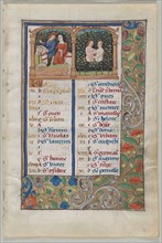Leaf from a Book of Hours: Calendar Page for May (recto) and Calendar Page for June (verso) (2 of 3