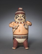 Male Effigy Vessel, 100-650 . Peru, South Coast, Nasca, Early Intermediate Period. Ceramic and
