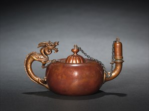 Oil Lamp, 1880. Gorham Manufacturing Company (American, founded 1831). Copper ; overall: 6.7 x 12.4
