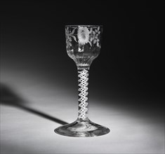 Goblet, c. 1725-1750. England, 18th century. Glass; diameter: 7.3 cm (2 7/8 in.); overall: 14 cm (5