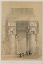 Egypt and Nubia, Volume II: View from Under the Portico of the Temple of Dendera, 1849. Louis Haghe