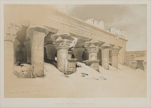 Egypt and Nubia Volume I: Portico of the Temple Edfou, Upper Egypt, 1846. Louis Haghe (British,