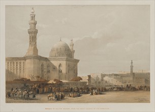 Egypt and Nubia, Volume III: Mosque of Sultan Hassan, from the Great Square of the Rameyleh, 1849.