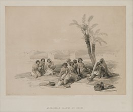Egypt and Nubia, Volume I: Abyssinian Slaves Resting at Korti-Nubia, 1847. Louis Haghe (British,