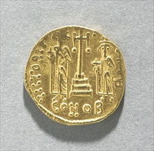 Solidus of Constans II and Constantine IV with a Cross Potent on Three Steps (reverse), 659-661.