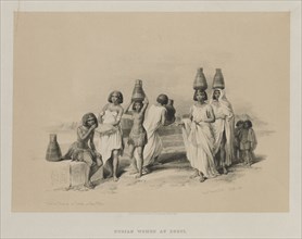 Egypt and Nubia, Volume I: Nubian Women at Kortie, on the Nile, 1847. Louis Haghe (British,