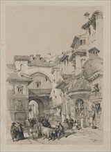 Picturesque Sketches in Spain: Gate of the Vivarrambla, Granada, 1837. Thomas Shotter Boys
