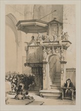 Sketches in Belgium and Germany, Volume I: Pulpit in the Cathedral of Treves, 1840. Louis Haghe