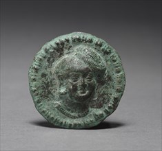 Roundel, c. 1st century BC. India, Satavahana Period, c. 1st century BC. Bronze with repousse and