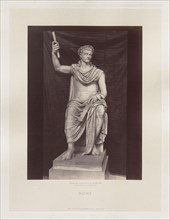 Statue de Tibere, Vatican, c. 1860. Charles Soulier (French, 1840-1875). Albumen print from a