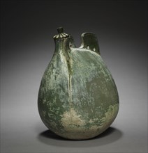 Leather Bag-Shaped Flask with Cover, 916-1125. Northeast China, Liao dynasty (916-1125).