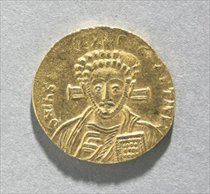 Solidus of Justinian II with Bust of Christ (obverse), 705. Byzantium, Constantinople, 8th century.