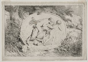 Bacchanales: Nymph Astride a Satyr, 1763. Jean-Honoré Fragonard (French, 1732-1806). Etching;