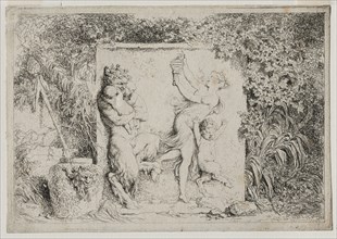 Bacchanales: The Satyr's Dance, 1763. Jean-Honoré Fragonard (French, 1732-1806). Etching; sheet: 14