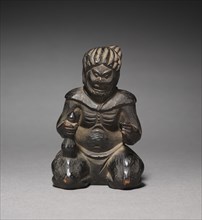 Enno Gyoja and Two Attendants (Koki), 1615-1868. Japan, Edo Period. Wood and paint; overall: 8.5 x