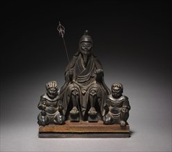 Enno Gyoja and Two Attendants, 1615-1868. Japan, Edo Period. Wood with paint;