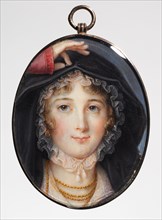 Portrait of a Woman, 1810s. Louis-Marie Autissier (French, 1772-1830). Watercolor on ivory in a