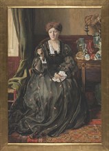 Thinking, Portrait of Emma Madox Brown, c. 1870. Catherine Madox Brown (British, 1850-1927).