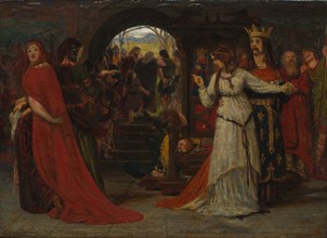 King Lear, c. 1860. Ford Madox Brown (British, 1821-1893). Oil on board adhered to canvas; framed: