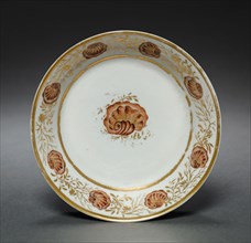 Saucer from Oliver Wolcott, Jr. Tea Service, 1785-1805. Chinese Export porcelain, late 18th-early