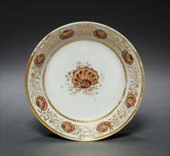 Saucer from Oliver Wolcott, Jr. Tea Service, 1785-1805. Chinese Export porcelain, late 18th-early