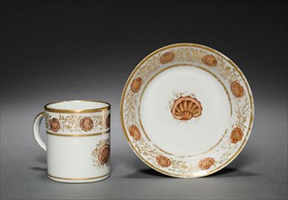 Cup from Oliver Wolcott, Jr. Tea Service, 1785-1805. Chinese Export porcelain, late 18th-early 19th