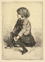 Seymour Haden Jr., Seated. James McNeill Whistler (American, 1834-1903). Etching; sheet: 20.2 x 18
