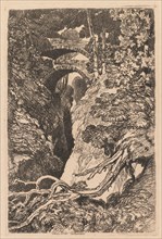Devil's Bridge, Cardiganshire, 1837. John Sell Cotman (British, 1782-1842). Softground etching and