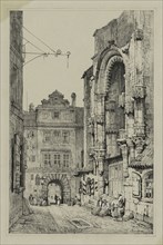 Facisimilies of Sketches made in Flanders and Germany: Thein Church, Prague, 1833. Samuel Prout