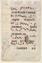 Leaf from an Antiphonary: Text (verso), c. 1480. South Germany, Augsburg (?), 15th century. Ink,