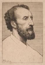 Jules Dalou, 1877. Alphonse Legros (French, 1837-1911). Etching and drypoint; sheet: 33.2 x 22.7 cm
