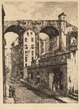 A Street in Genoa (Une rue à Gênes), 1878. Gabrielle-Marie Niel (French, 1840-1894), Printed by E.