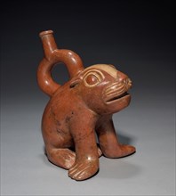 Sea Lion Pup Vessel, 200-850. Central Andes, North Coast, Moche people, 200-450 AD. Ceramic and