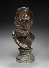 Bust of Victor Hugo, 1883 modeled; cast by 1917. Auguste Rodin (French, 1840-1917). Bronze;