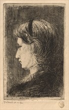 Portrait of Mrs. Israëls, 1875. Jozef Israëls (Dutch, 1824-1911). Etching; sheet: 41.7 x 26 cm (16