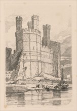 Liber Studiorum: Plate 28, Caernarvon Castle, N. Wales, 1838. John Sell Cotman (British, 1782-1842)