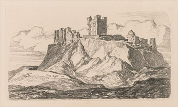 Liber Studiorum: Plate 30, Bambro' Castle, Northumberland, 1838. John Sell Cotman (British,