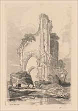 Liber Studiorum: Plate 35, Wenlock Priory, Salop, 1838. John Sell Cotman (British, 1782-1842).