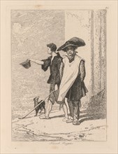 Liber Studiorum: Plate 45, French Beggars, 1838. John Sell Cotman (British, 1782-1842). Softground