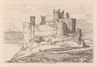 Liber Studiorum: Plate 25, Harlech Castle, N. Wales, 1838. John Sell Cotman (British, 1782-1842).