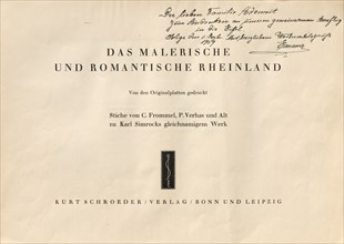 Das Malerische und Romantische Rheinland, 1928. Henry Winkles (British, 1801-1900), after Theodor