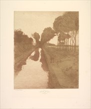 Suite de Paysages: Landscape,  Plate 3, Remarque, Bat, 1892-1893. Charles Marie Dulac (French,