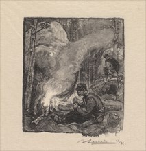 Fontainebleau Forest: Woodcutters' Meal (La Forêt de Fontainebleau: Le repas des Bûcherons), 1890.