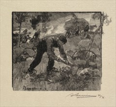 Fontainebleau Forest: Pulling the Heather (La Forêt de Fontainebleau: Arracheurs de Bruyères), 1890