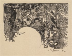 Fontainebleau Forest: The Painters (La Forêt de Fontainebleau: Les Peintres), 1890. Auguste Louis