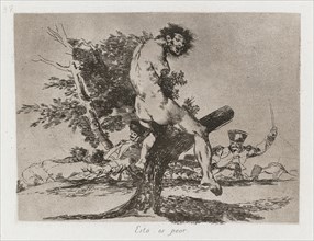 Disasters of War: Pl. 37, This is worse, 1810-1813. Francisco de Goya (Spanish, 1746-1828), Real