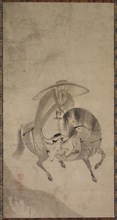Su Dongpo Riding a Donkey, late 16th to early 17th century. Reietsu (Japanese, active late 16th to